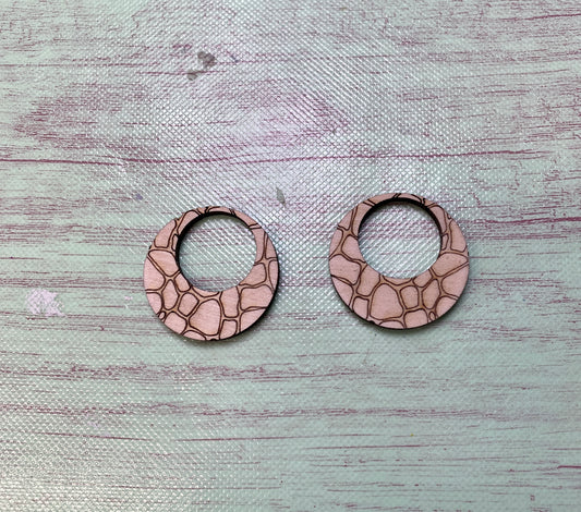 Animal Print Dangling Earrings Laser Cut Out Blank