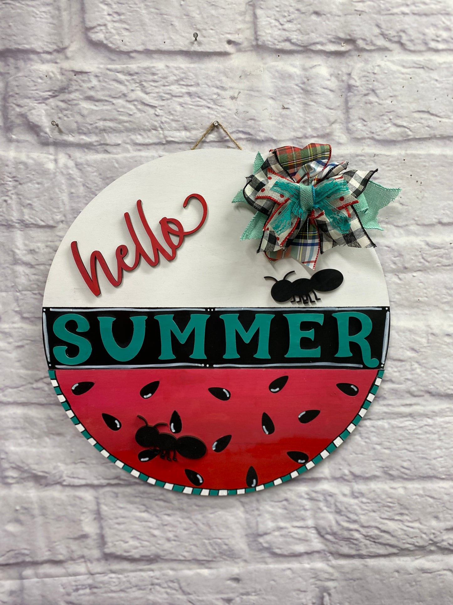 Hello Summer Watermelon Laser Cut Door Hanger / Blanks for DIY Project