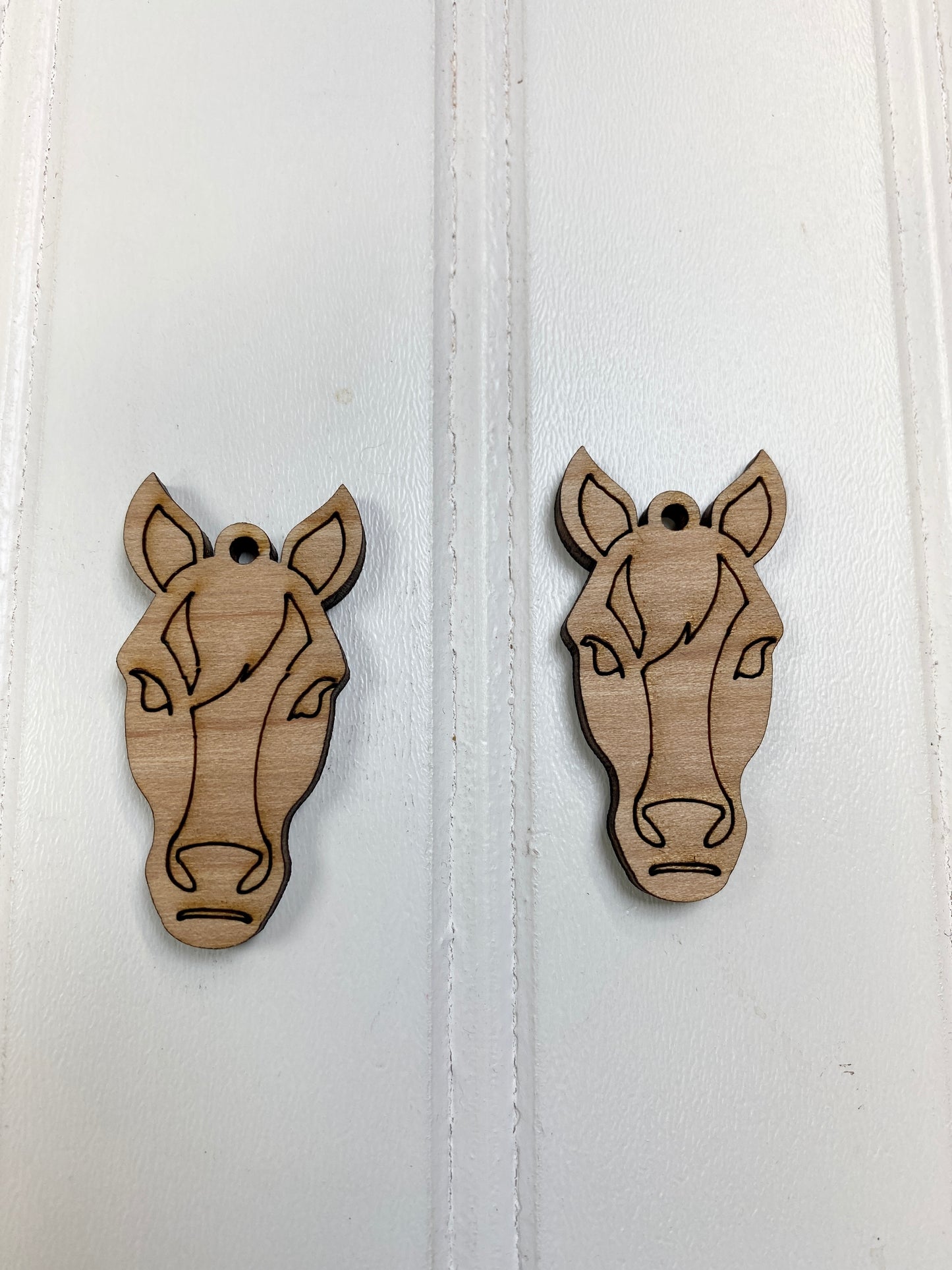 Horse Head Silhouette Earrings Laser Cut Out Blank