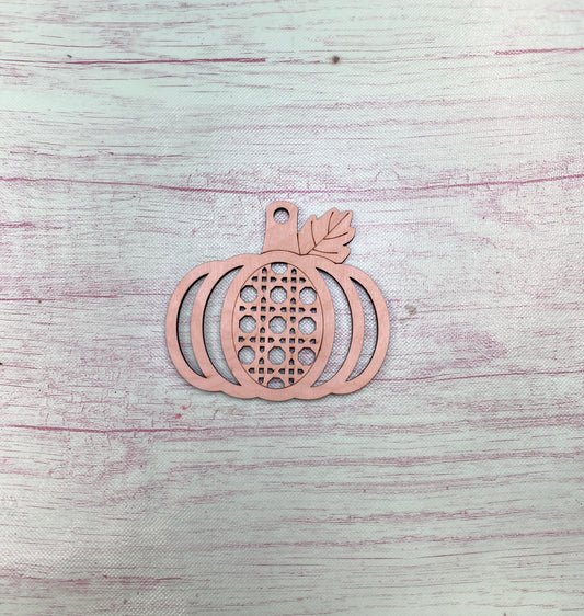 Rattan Pumpkin Beaded Garland Charm, Pumpkin Keychain, Charm Laser Cut Out Blank