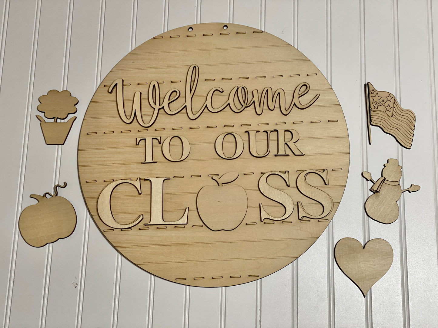 Welcome To Our Class Interchangeable Door Hanger Laser Cut Out Blank