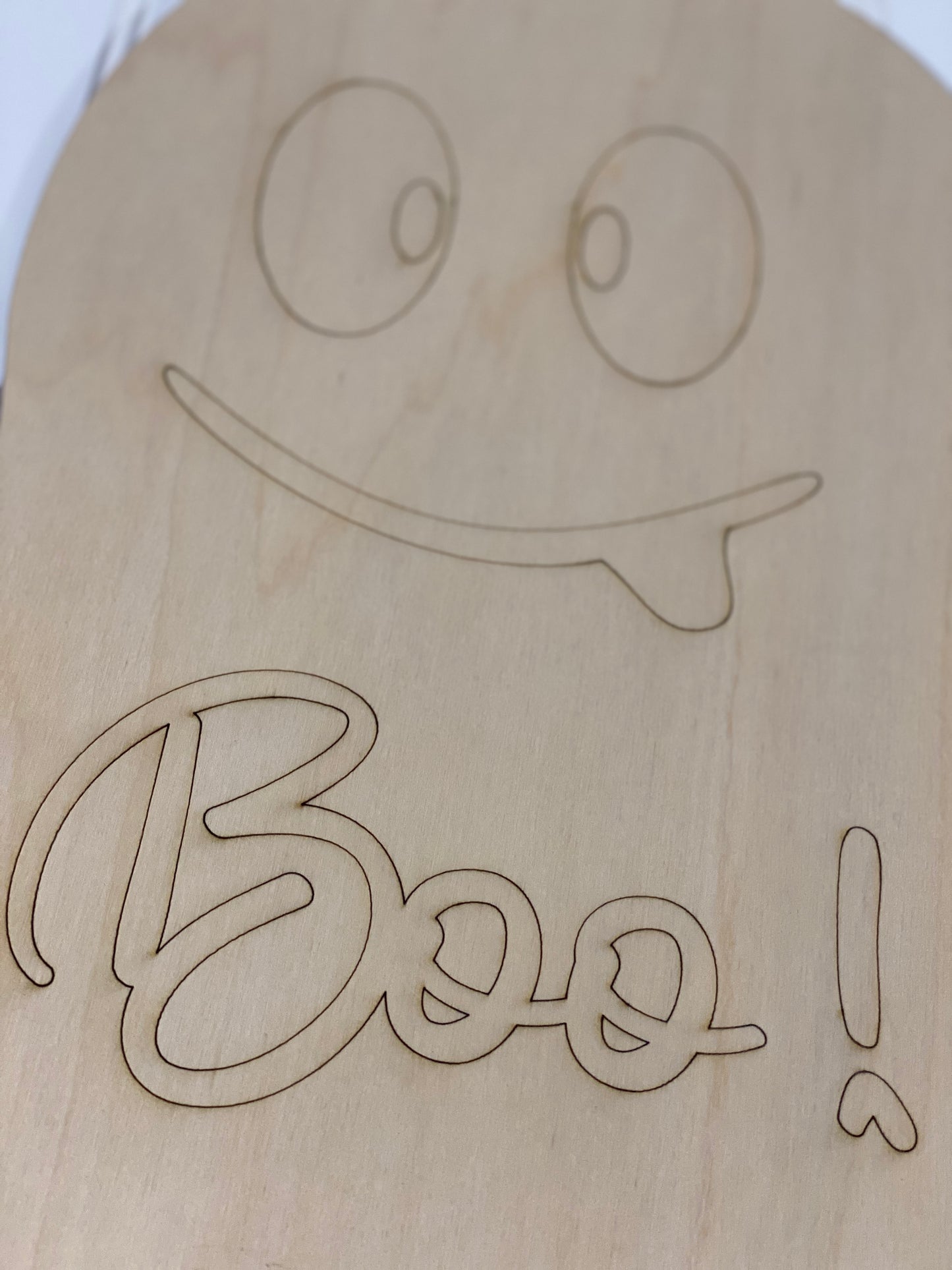 Spooky Ghost Laser Cut / Engraved Wooden Blank