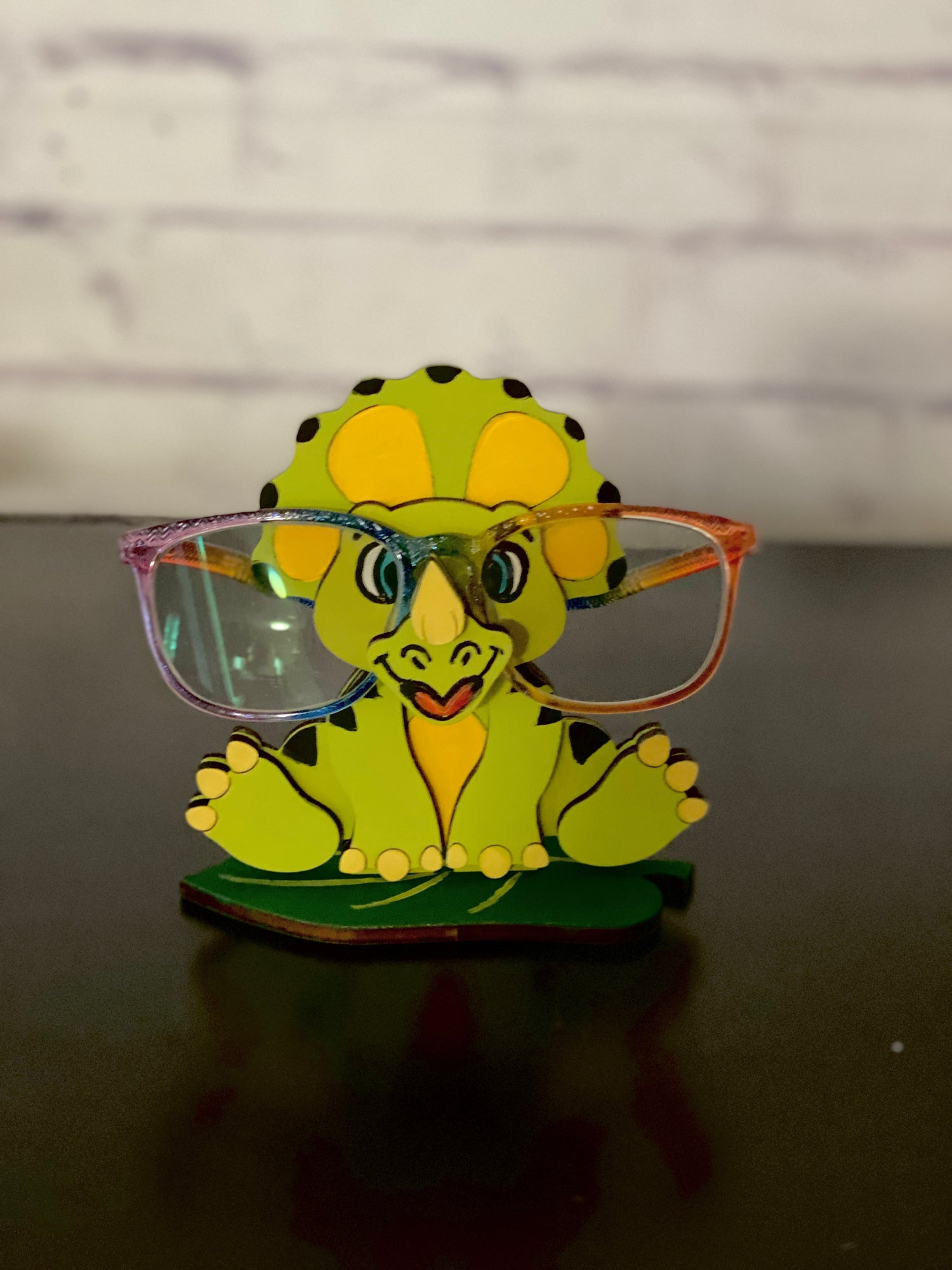 Eyeglass Holder, Unicorn, Hedgehog, Pig, Dino Eyeglass Stand Laser Cut /  Engraved Wooden Blank