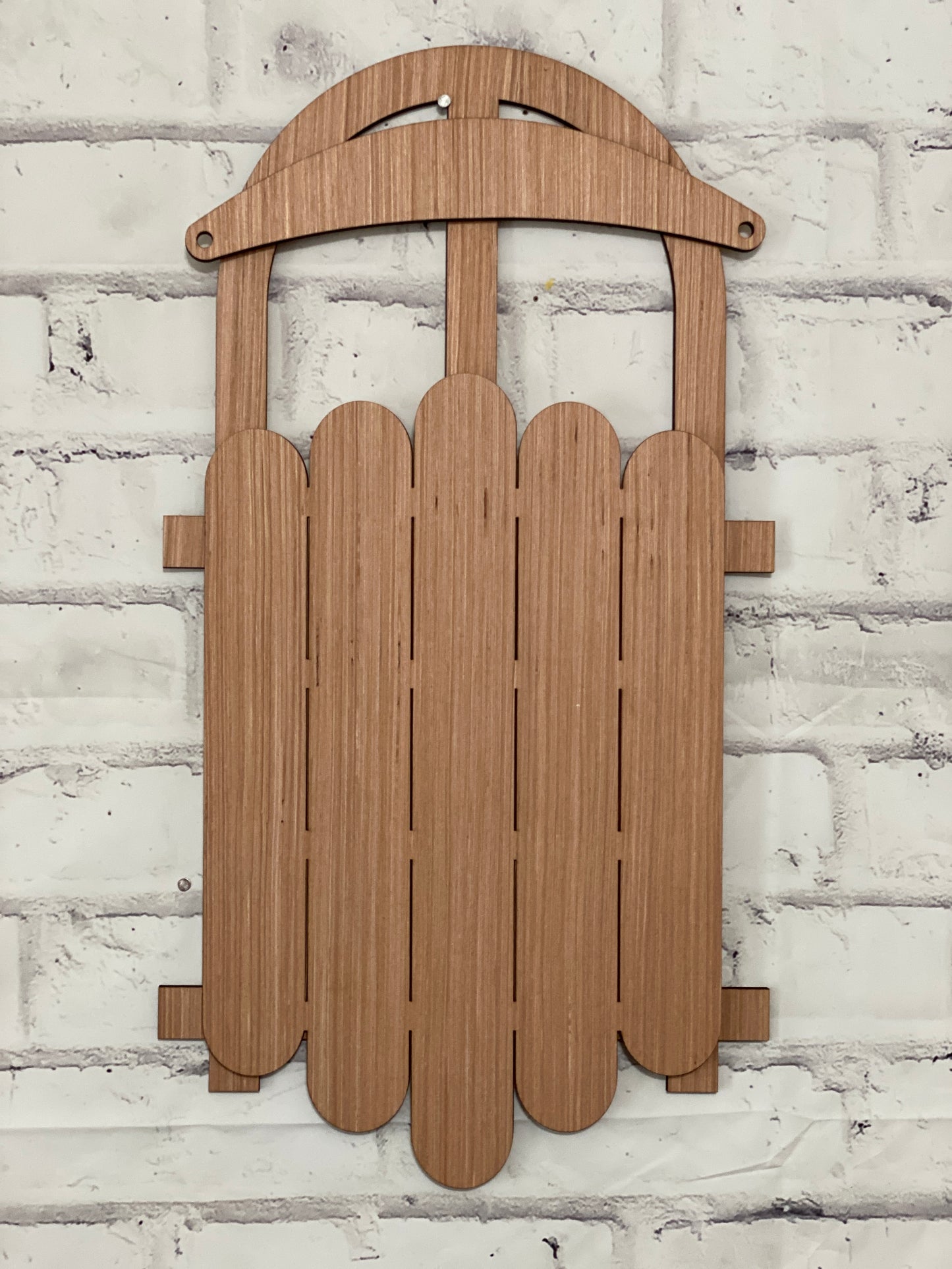 Winter Sled Door Hanger Laser Cut Out Blank