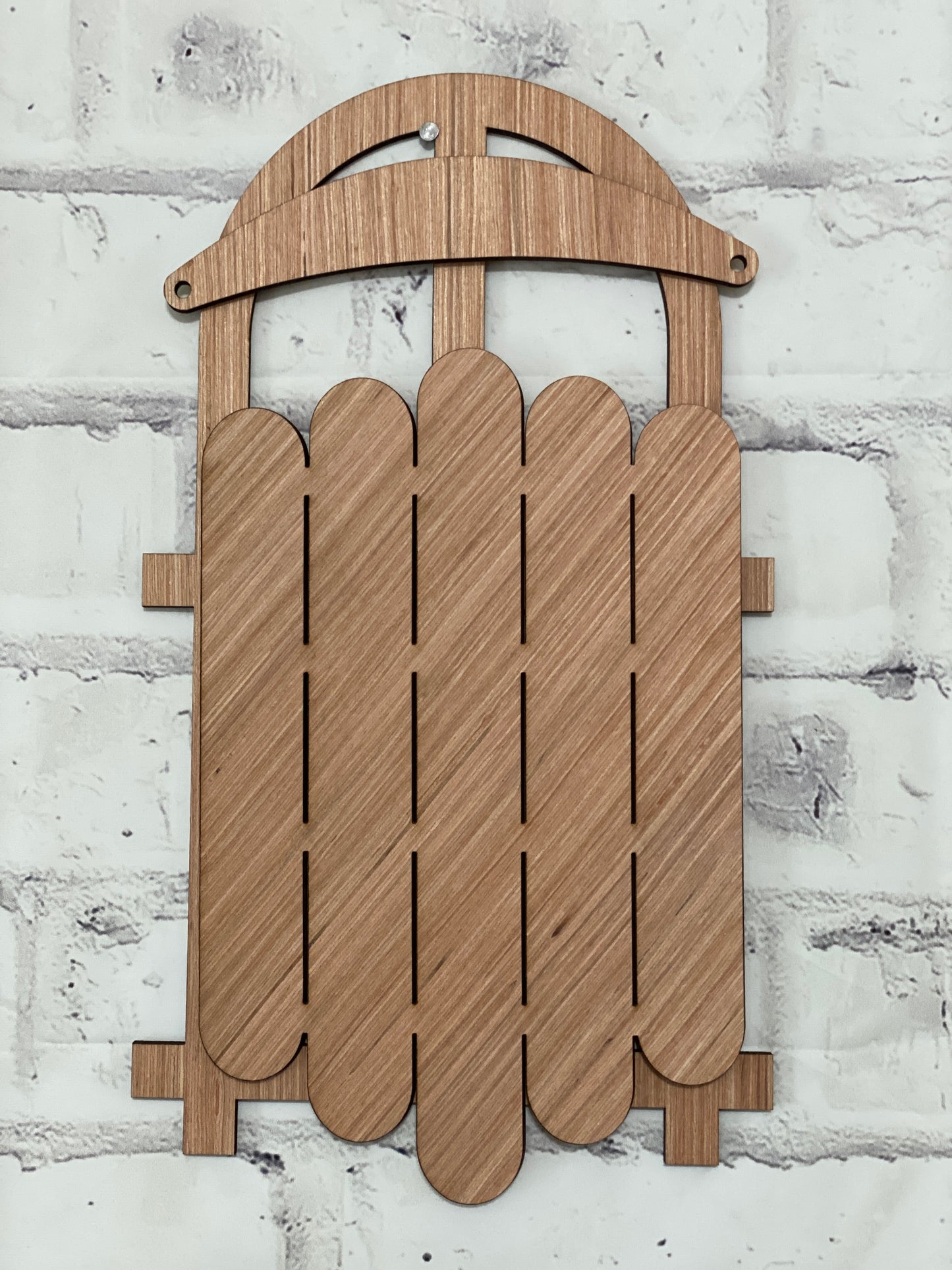 Winter Sled Door Hanger Laser Cut Out Blank