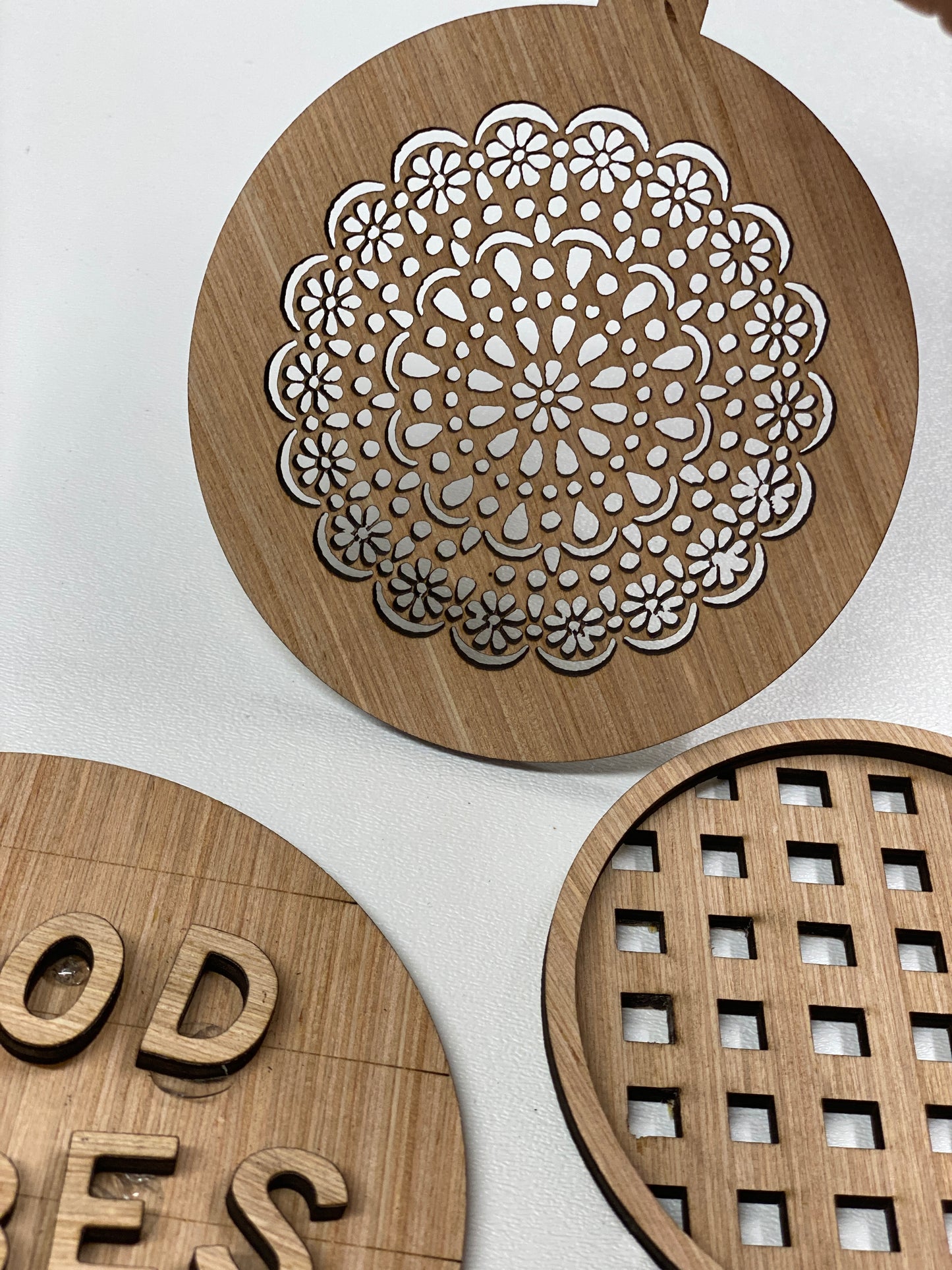 Farmhemian Themed Tiered Tray Set Laser Cut Blank for DIY Project