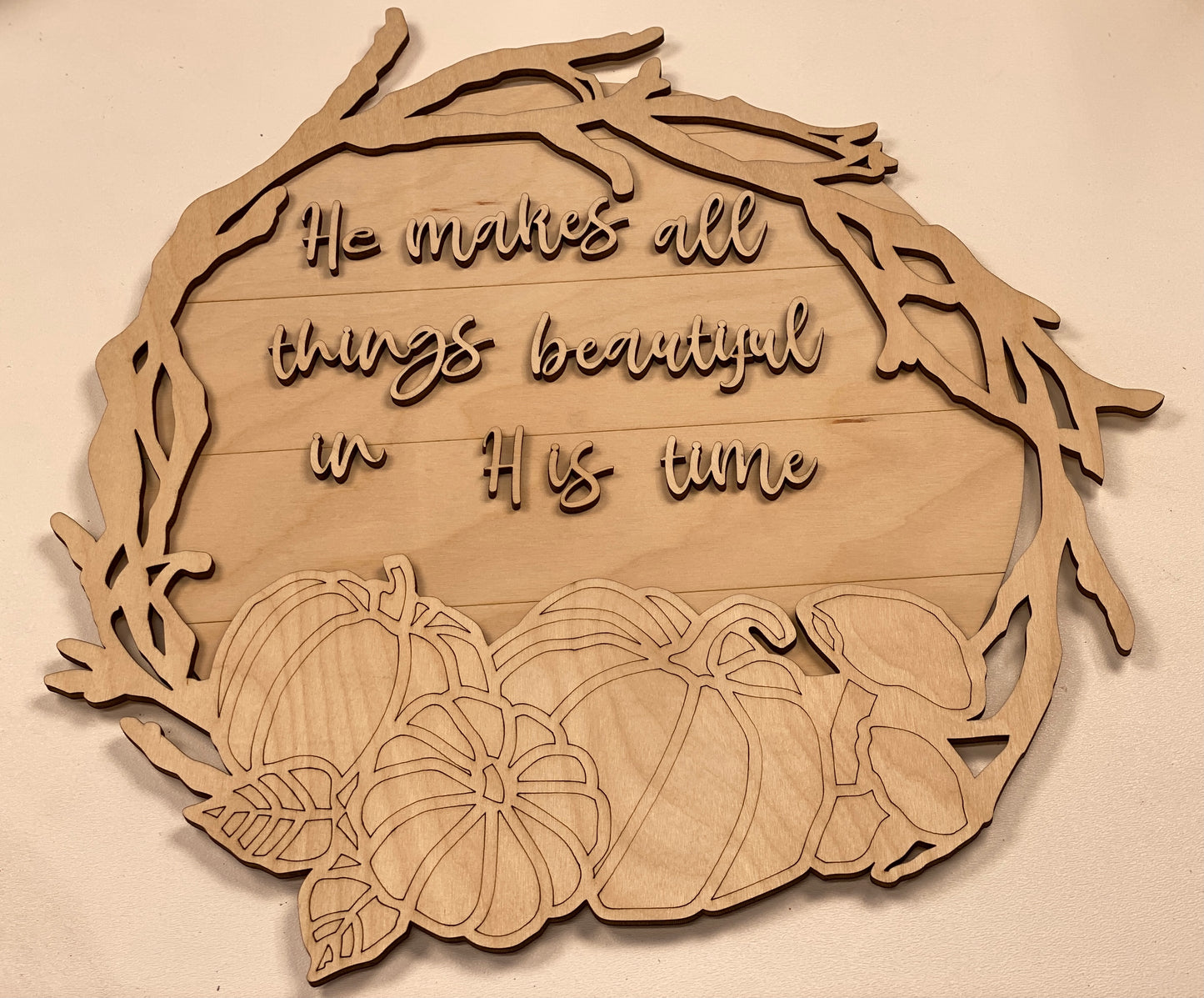 He Makes All Things New 3D Door Hanger Laser Cut / Engraved Wooden Blank