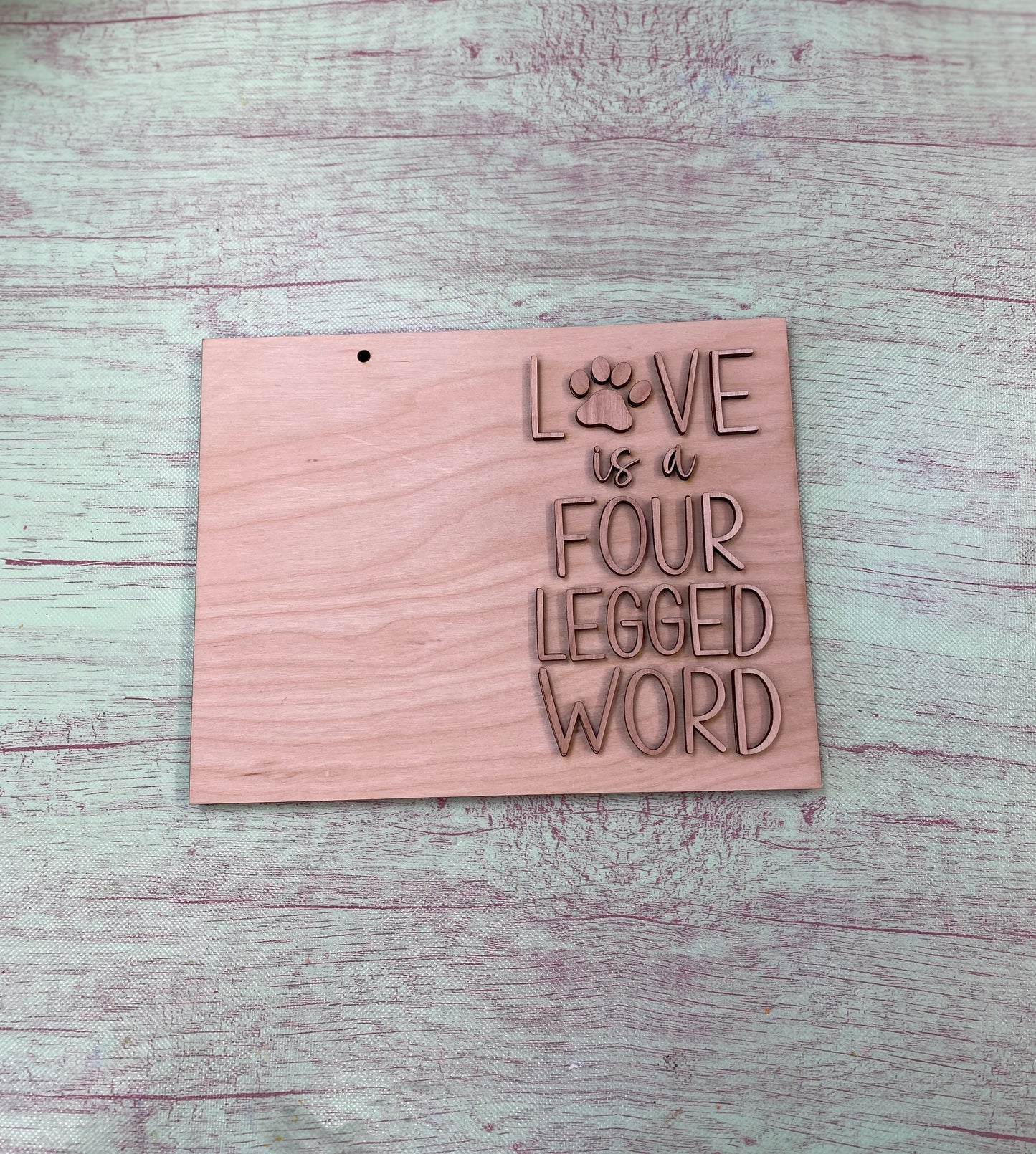 Love is A Four Legged / Three Legged Word Pet lover Picture Frame Laser Cut Blank for DIY Project