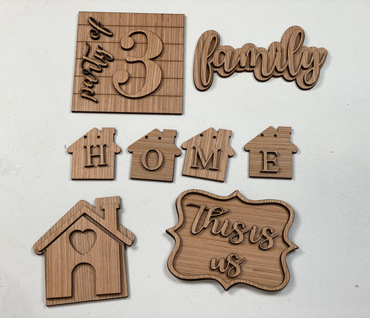 Party of / Everyday Home Decor Tiered Tray Set Laser Cut Blank for DIY Project