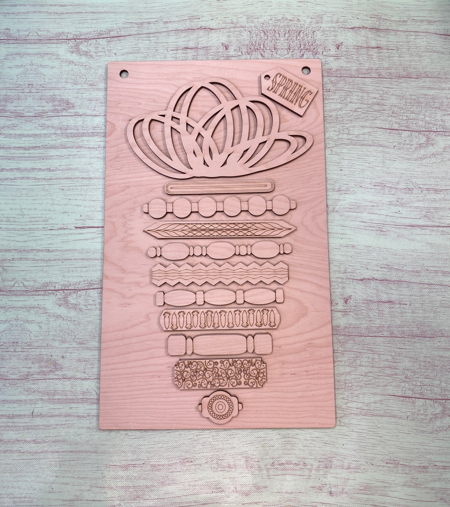 Carrot Spindle DIY Kit / Spindle Carrot Shelf Leaner Laser Cut / Engraved Wooden Blank