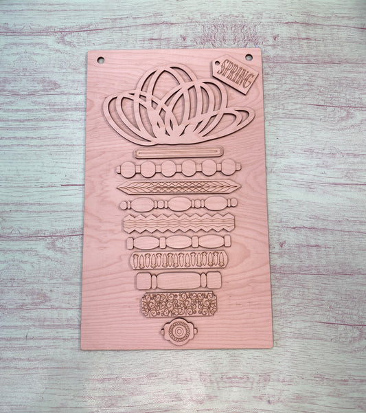 Carrot Spindle DIY Kit / Spindle Carrot Shelf Leaner Laser Cut / Engraved Wooden Blank