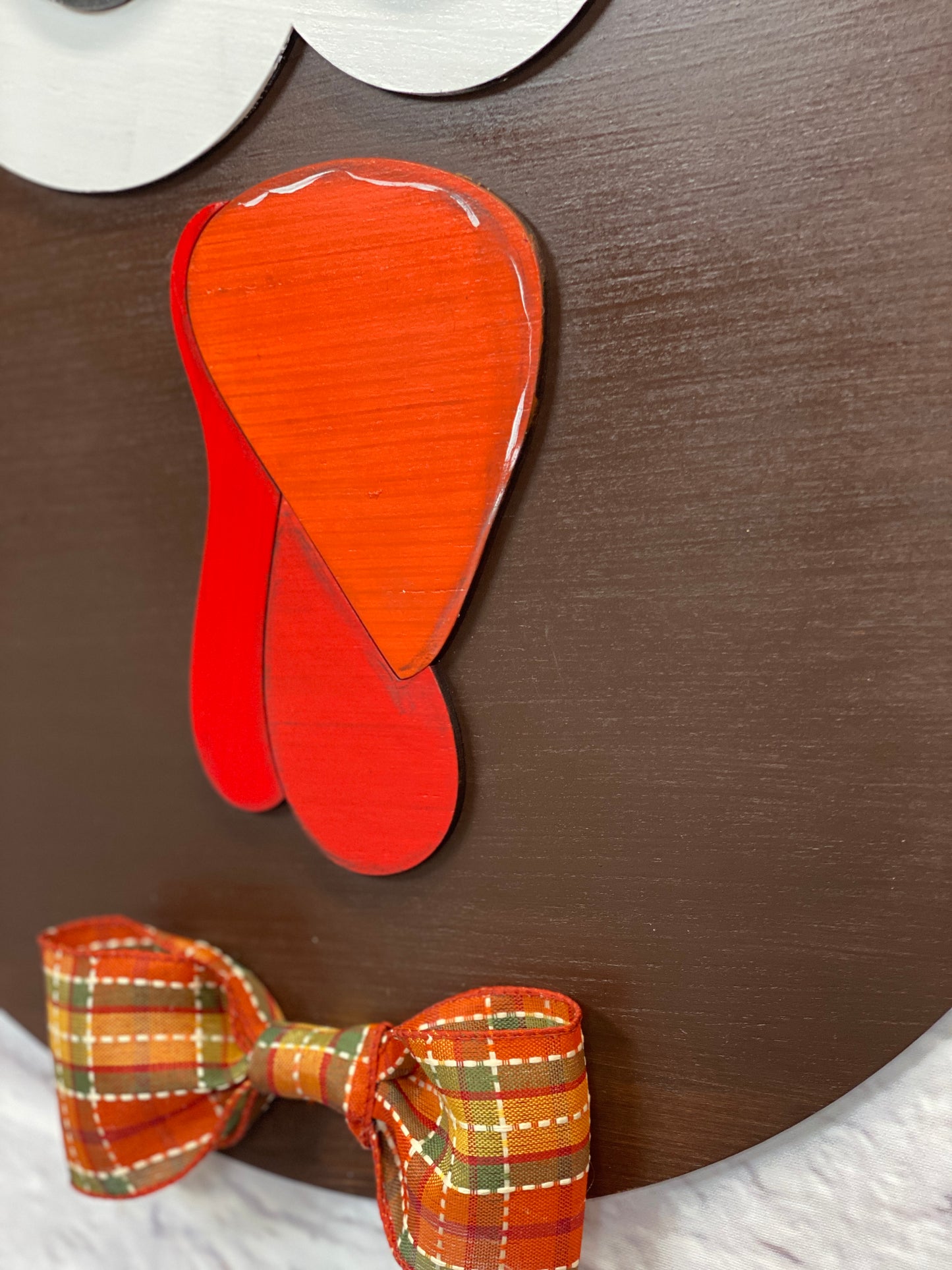 Funny Goofy Turkey Face Door Hanger Laser Cut Blank for DIY Project