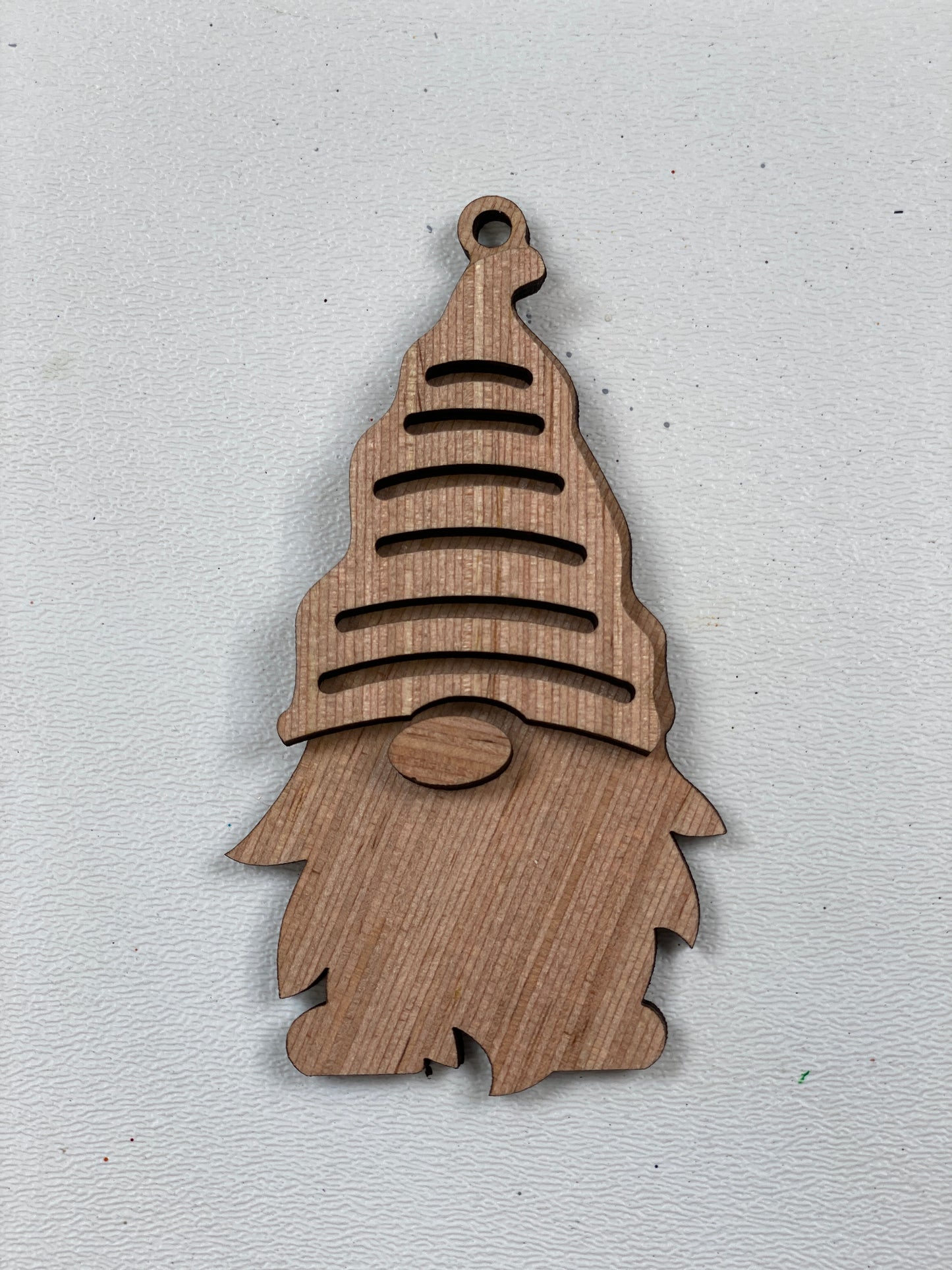 Gnome Christmas Ornaments Laser Cut / Engraved Wooden Blank