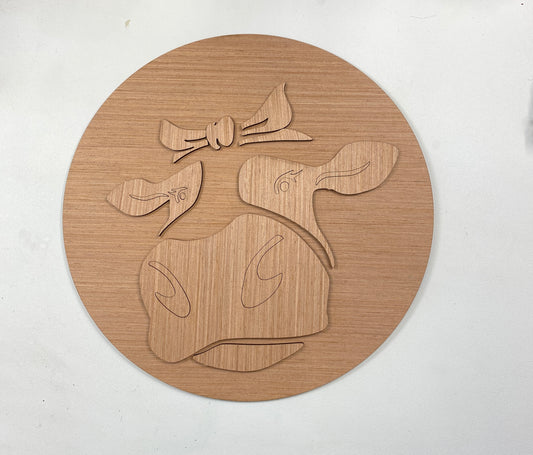 Cow Face Door Hanger Laser Cut Blank for DIY Project