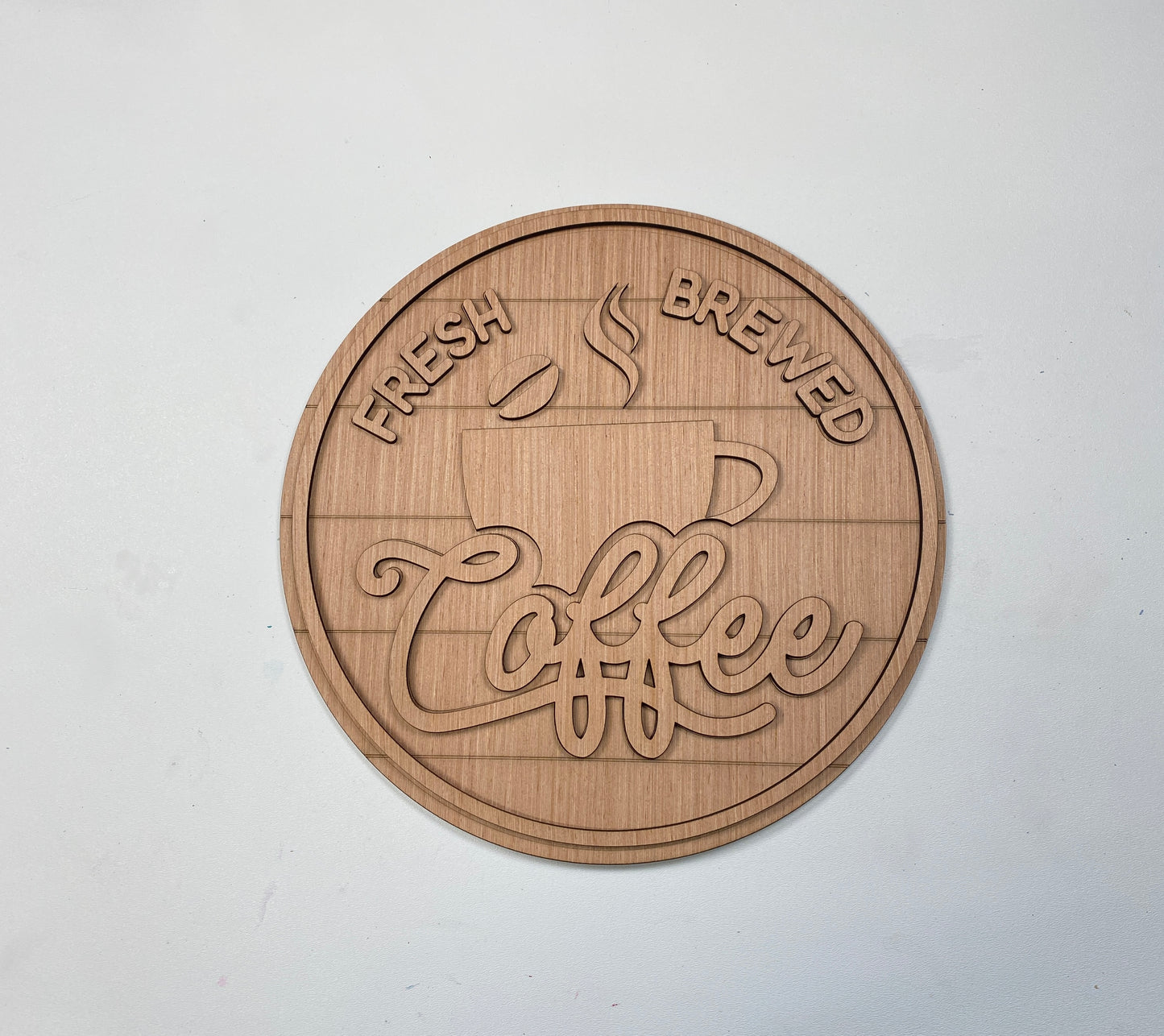 Freshed Brewed Coffee Door Hanger Laser Cut Blank for DIY Project