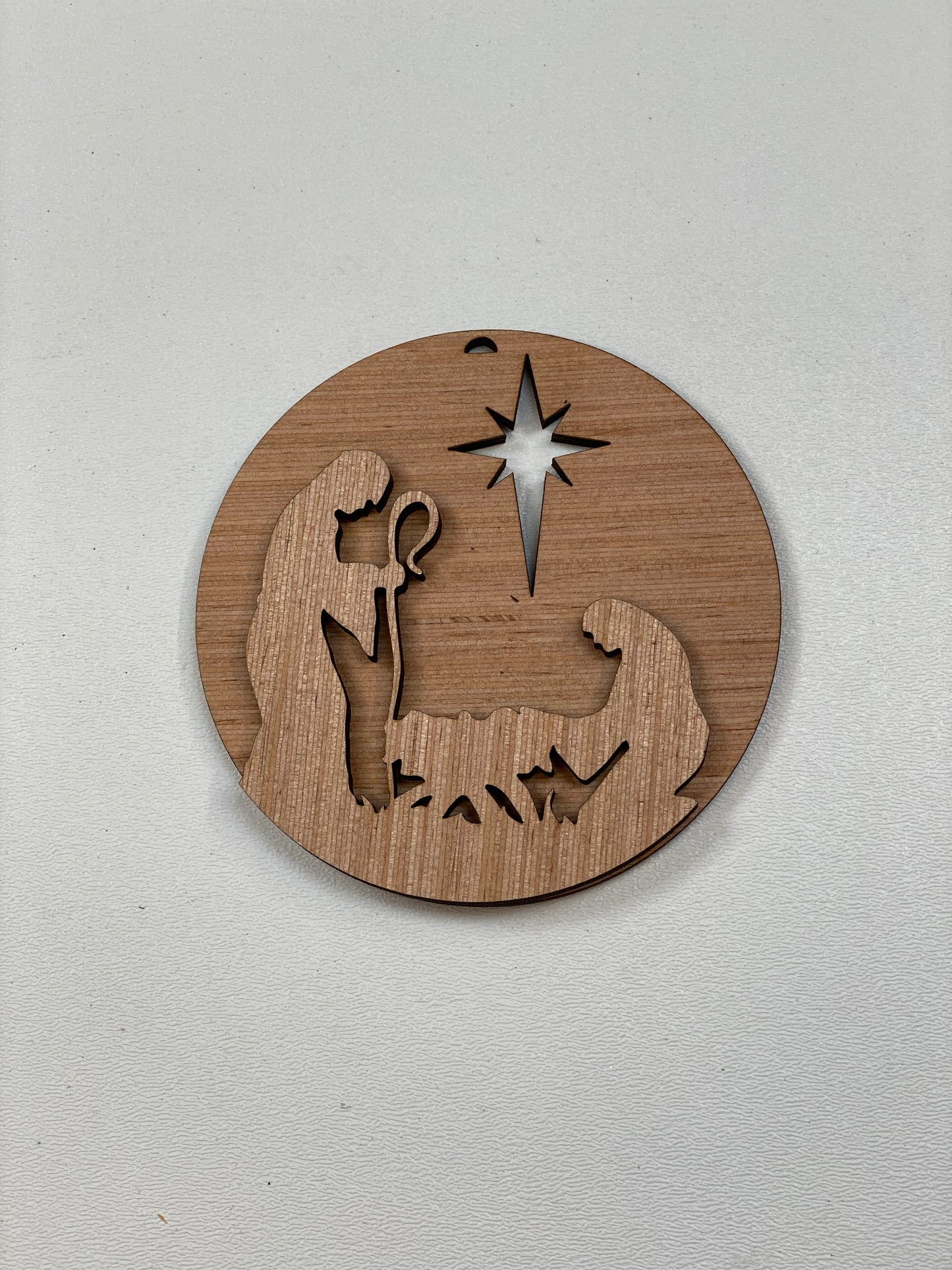 Nativity Christmas Ornaments  Laser Cut / Engraved Wooden Blank Ornament