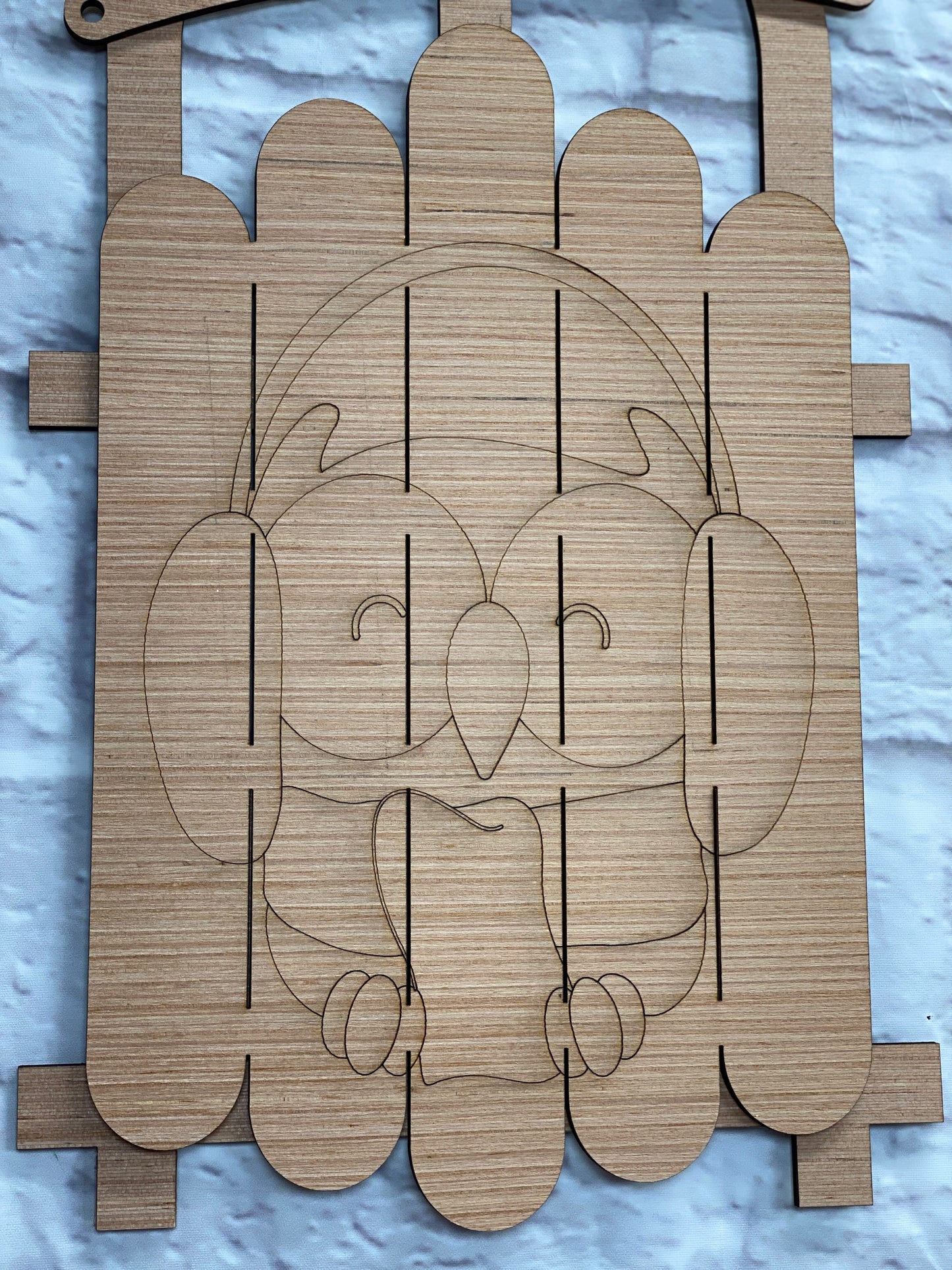 Winter Sled Door Hanger Laser Cut Out Blank
