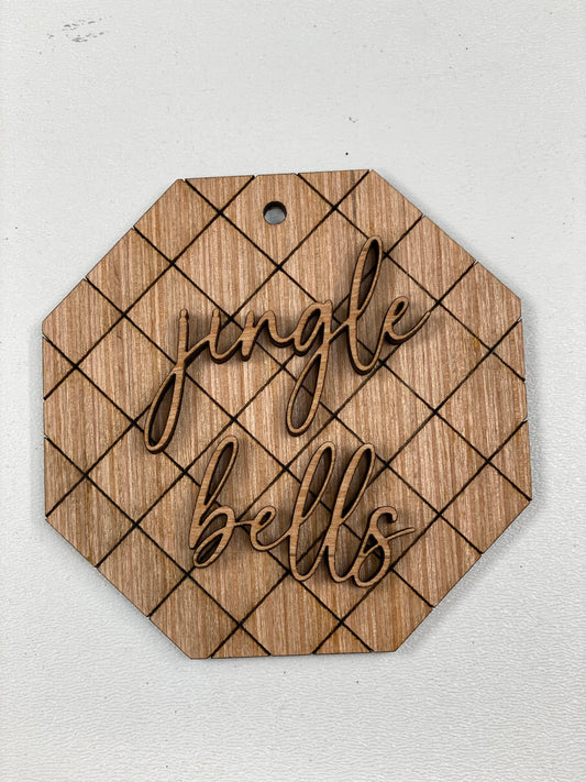 Modern Ornaments Laser Cut / Engraved Wooden Blank Ornament