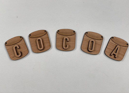 Hot Cocoa Themed Tiered Tray Set Laser Cut Blank for DIY Project