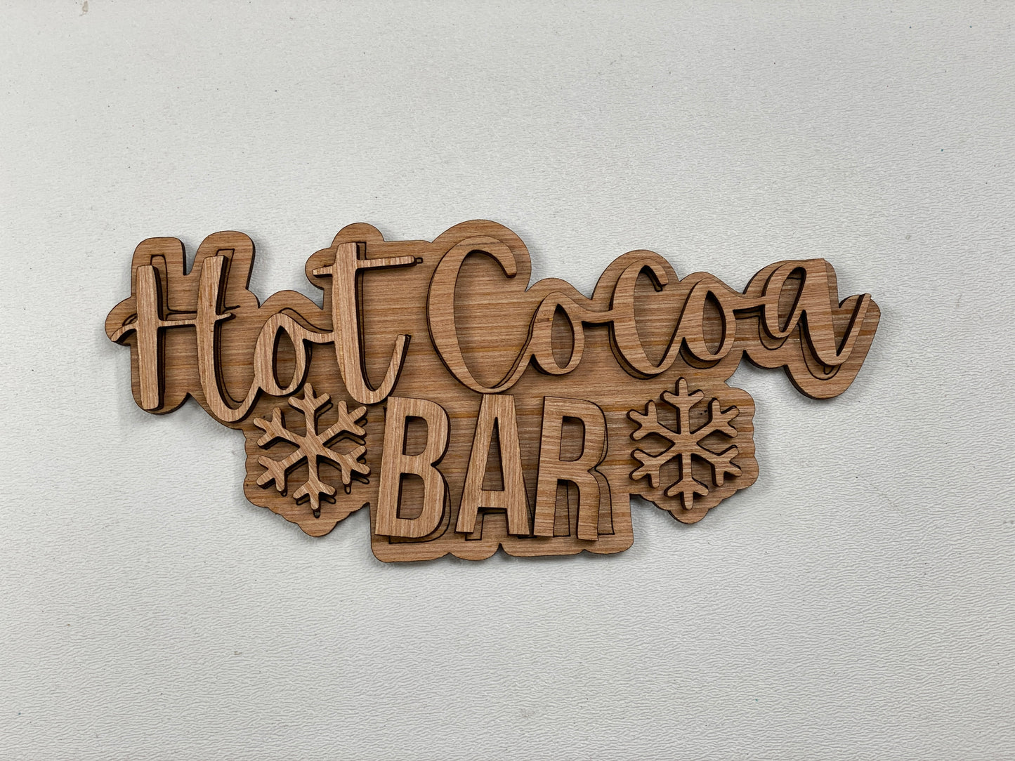 Hot Cocoa Themed Tiered Tray Set Laser Cut Blank for DIY Project
