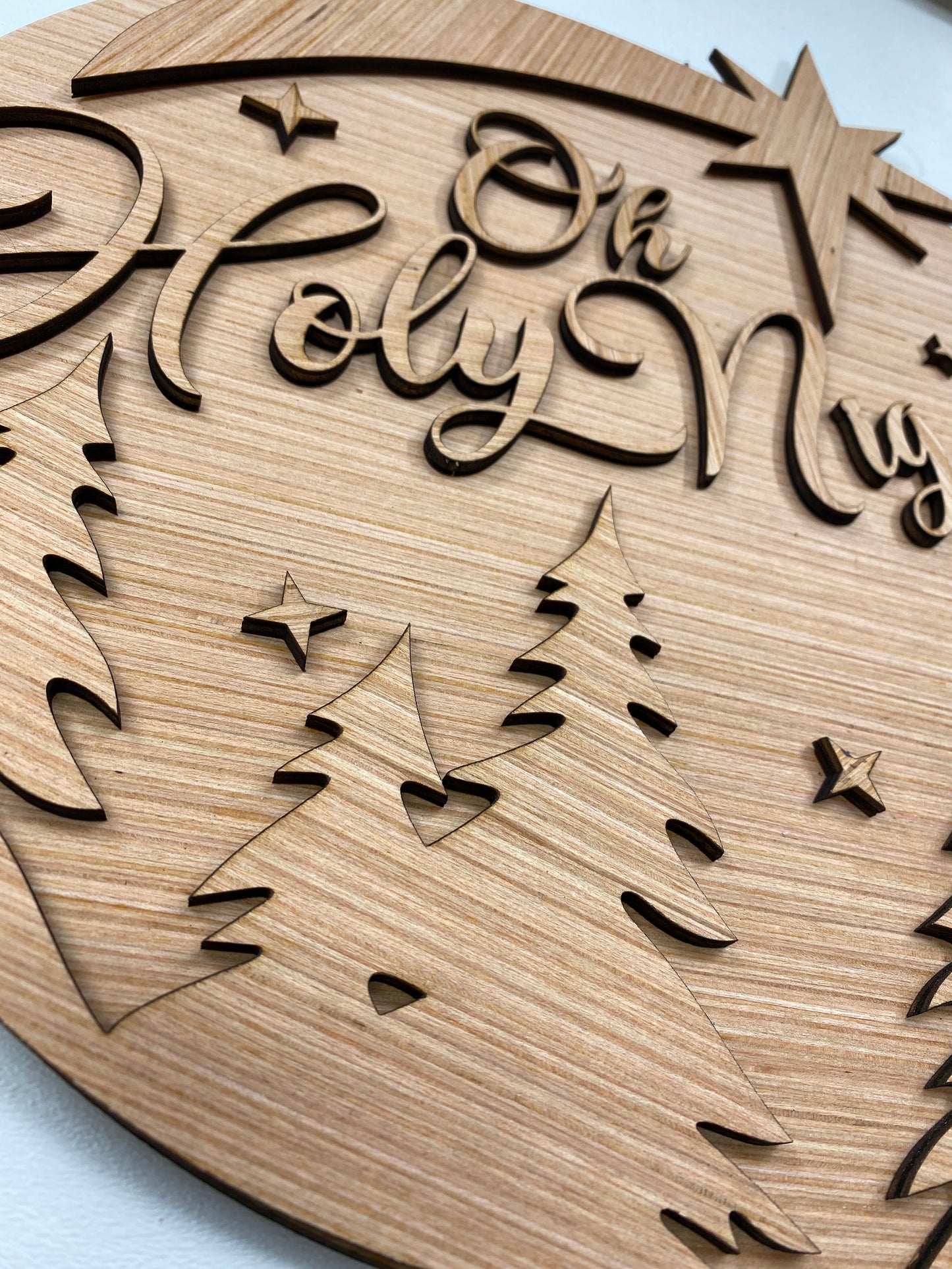 O Holy Night Door Hanger Laser Cut Blank for DIY Project