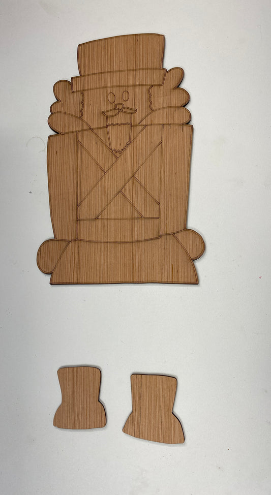 Nutcracker Door Hanger Laser Cut Blank for DIY Project