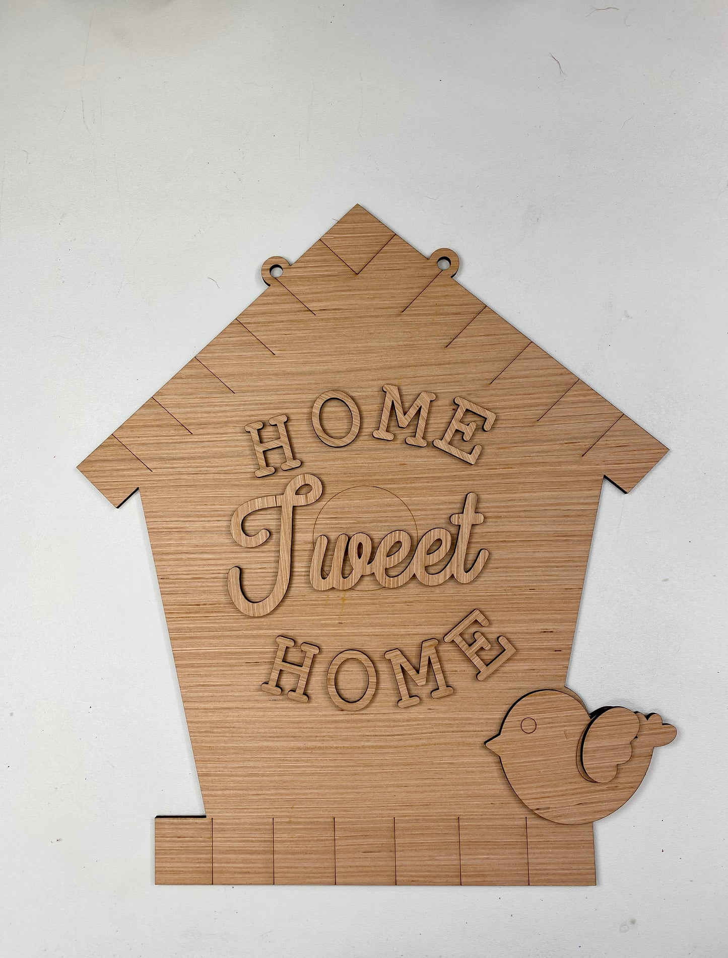 Home Tweet Home Bird House Door Hanger Laser Cut Blank for DIY Project