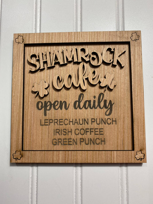 St Patricks Day Themed Tiered Tray Set Laser Cut Blank for DIY Project