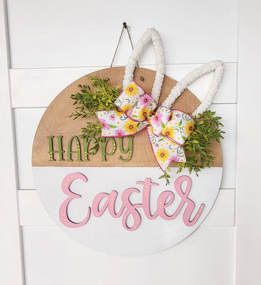 Bunny Ear Layered Door Hanger Laser Cut Blank for DIY Project