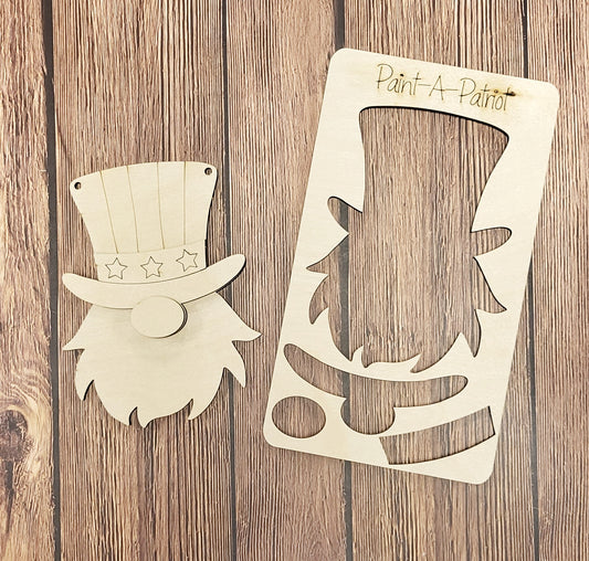 Paint Uncle Sam / Paint A Patriot Pop Out DIY Project