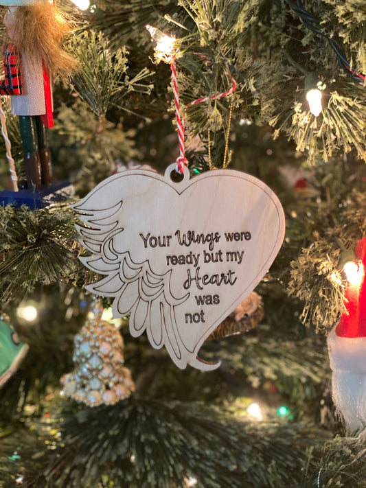 In Memory Keepsake Ornament / Christmas Ornaments Laser Cut / Wooden Blank Ornament