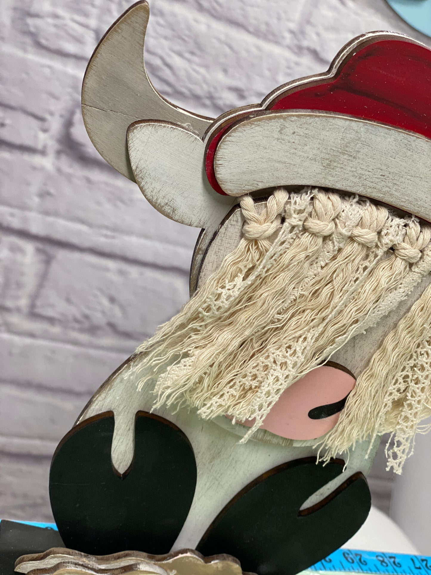Highland Cow Santa Shelf Sitter /  Laser Cut Blank for DIY Project