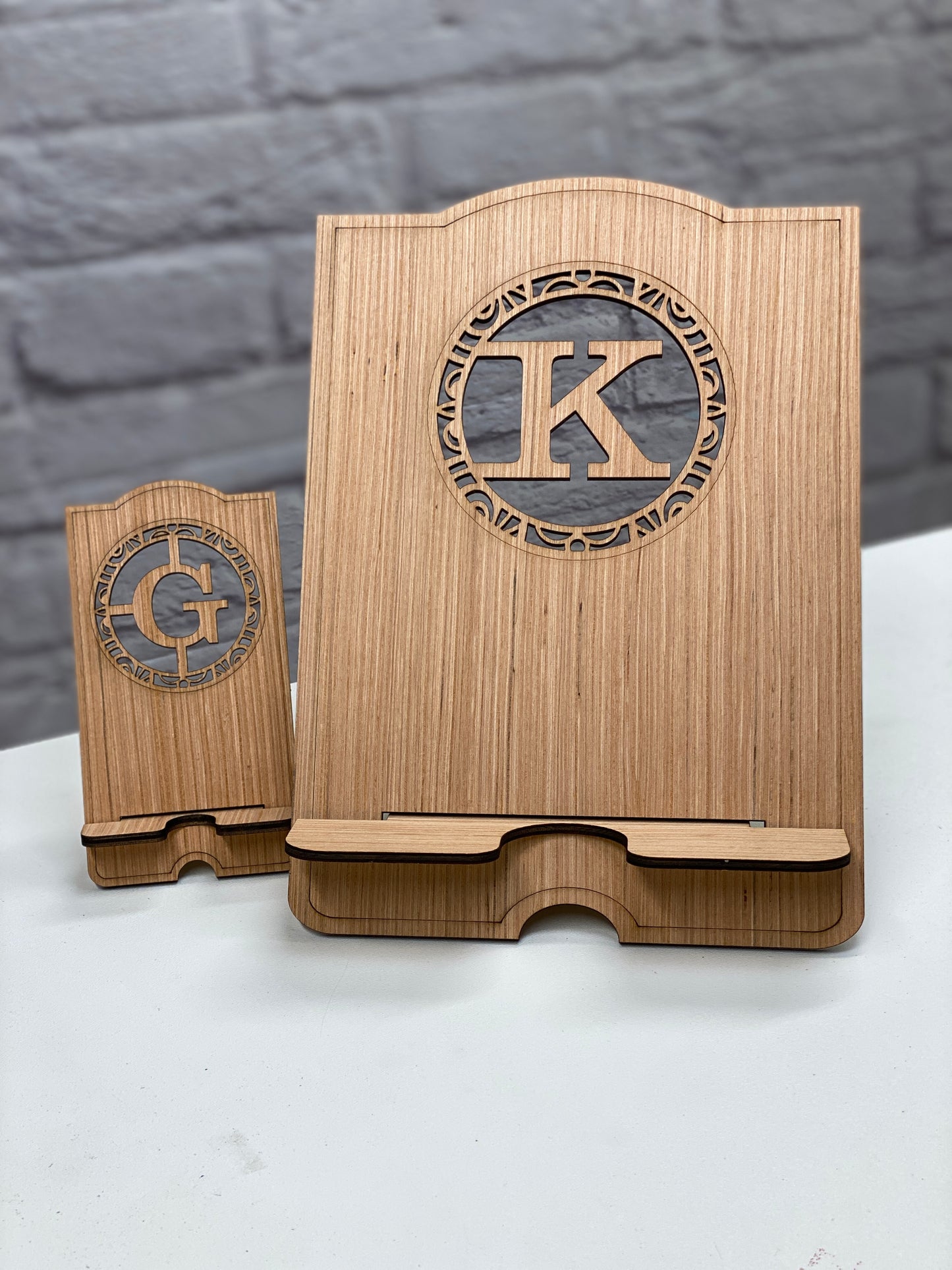Monogram / Initial Cell Phone Stand Laser Cut Blanks