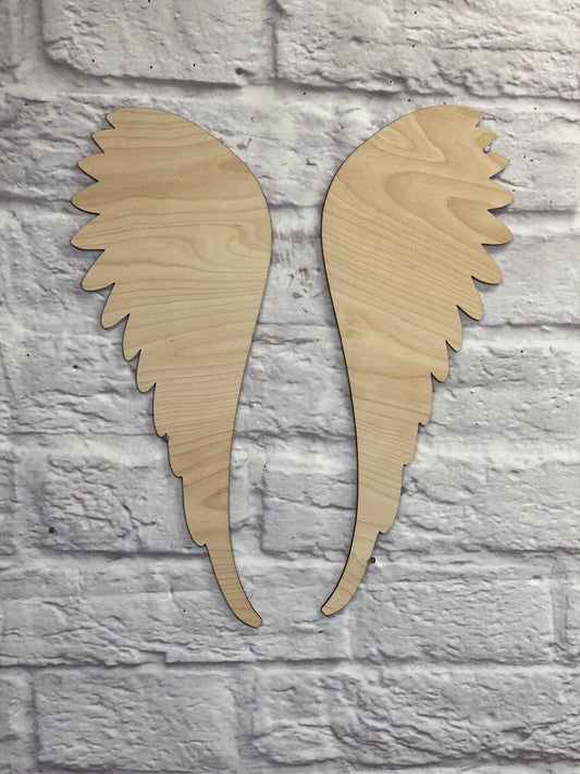 Angel Wings Wooden Laser Cut Out Blank