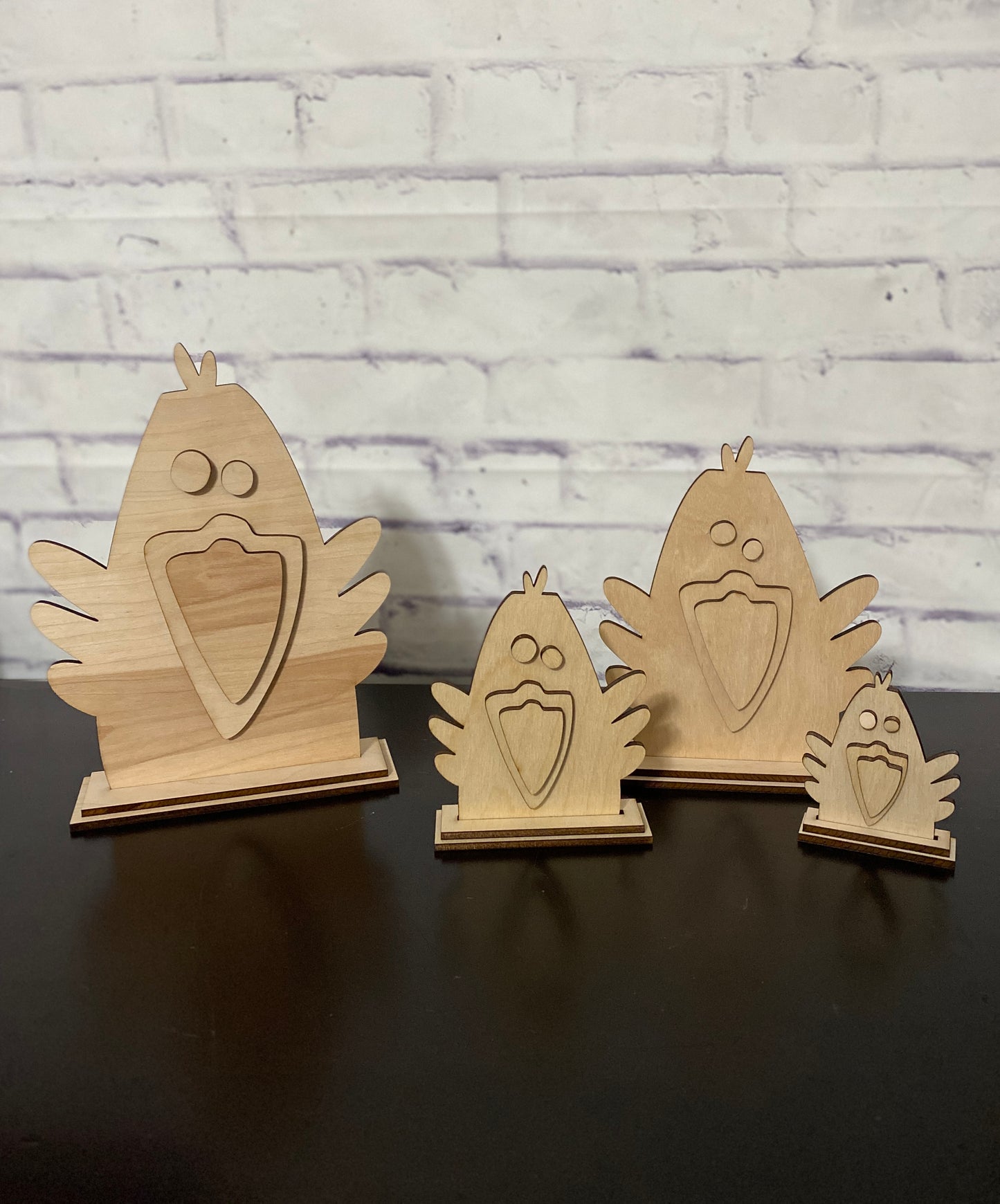 Crow Family Shelf Sitter / Halloween Fall Decor / Laser Cut Door Hanger / Blanks for DIY Project