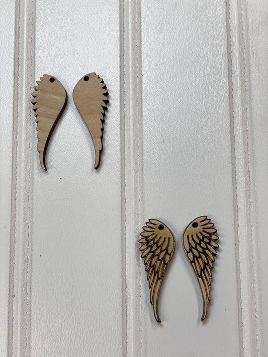 Angel Wing Earrings Laser Cut Out Blank