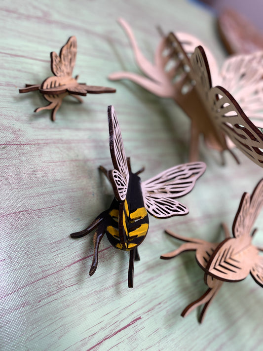 3D Bumble Bee Laser Cut Out Blank