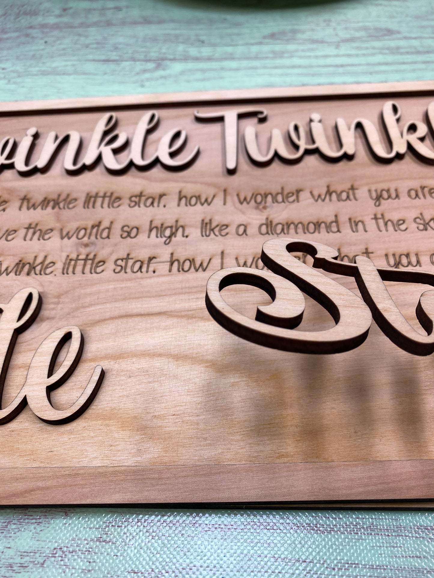 Twinkle Twinkle Little Star Layered Sign Laser Cut / Engraved Wooden Blank