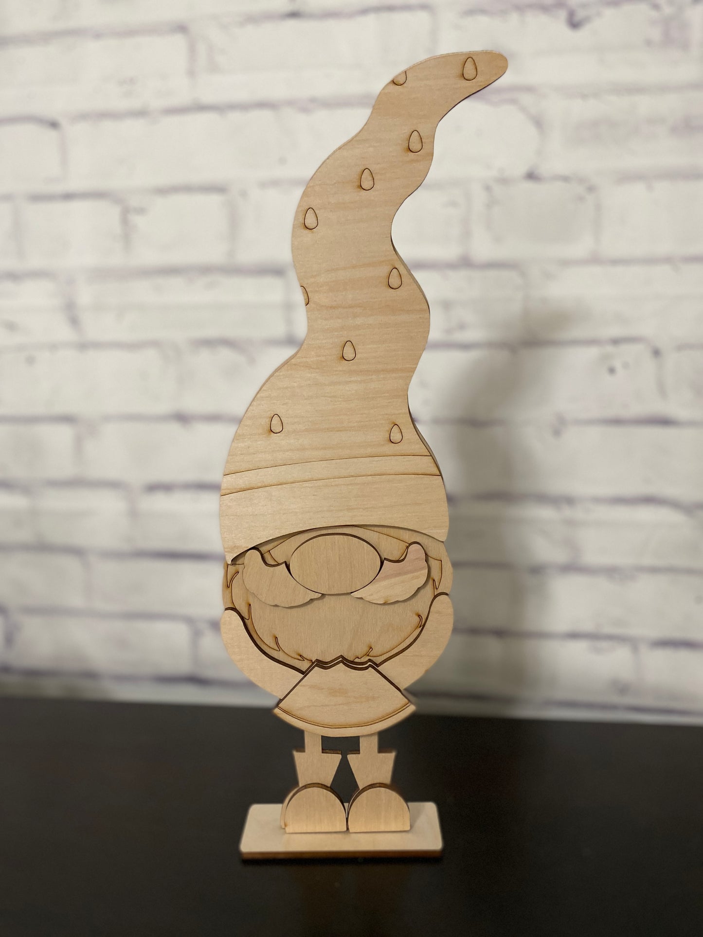 Gnome Skinny Let Standing Shelf Sitter /  Laser Cut Blank for DIY Project
