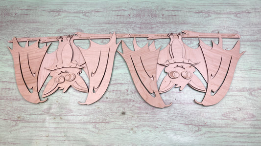 Hanging Bats Laser Cut Blank for DIY Project