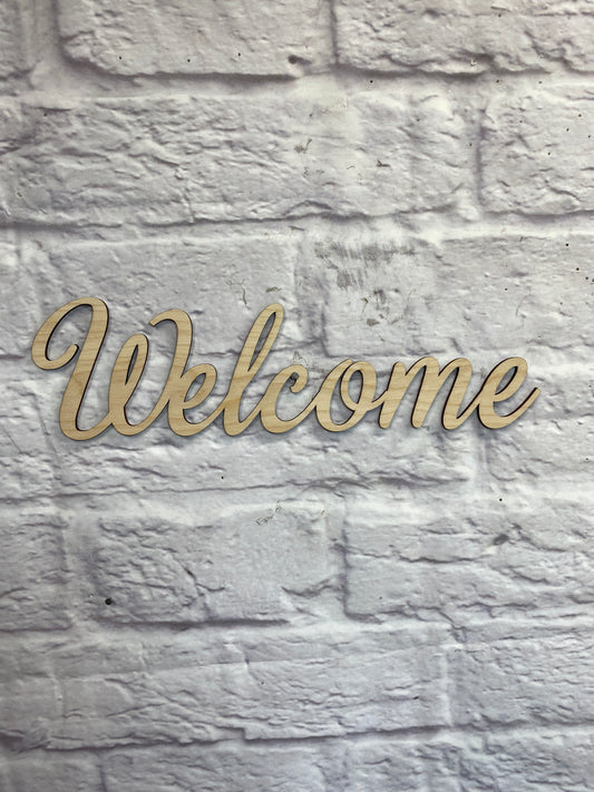 Welcome  / Words / Laser Wood Cut Out