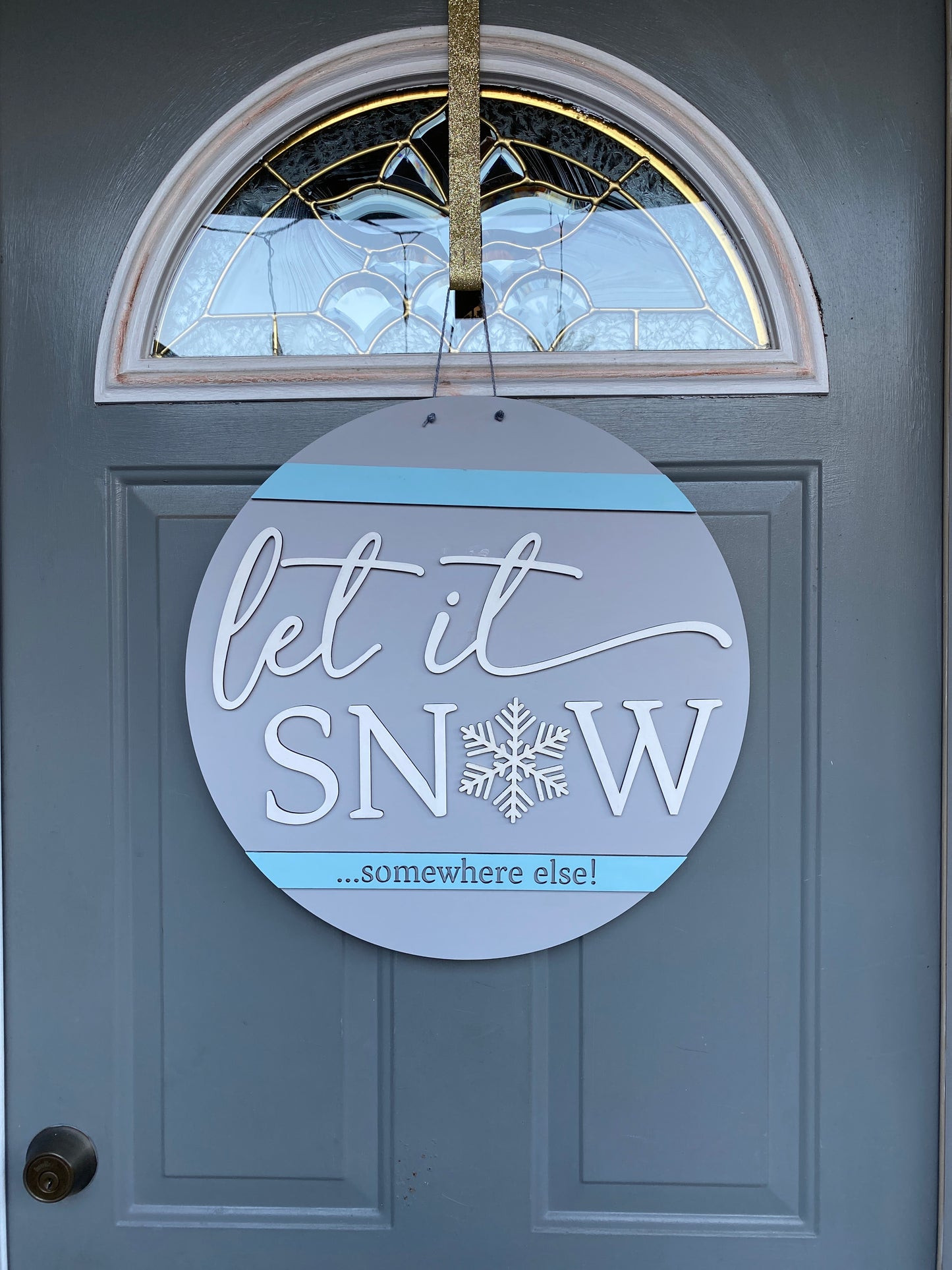 Let It Snow Door Hanger Laser Cut Blank for DIY Project