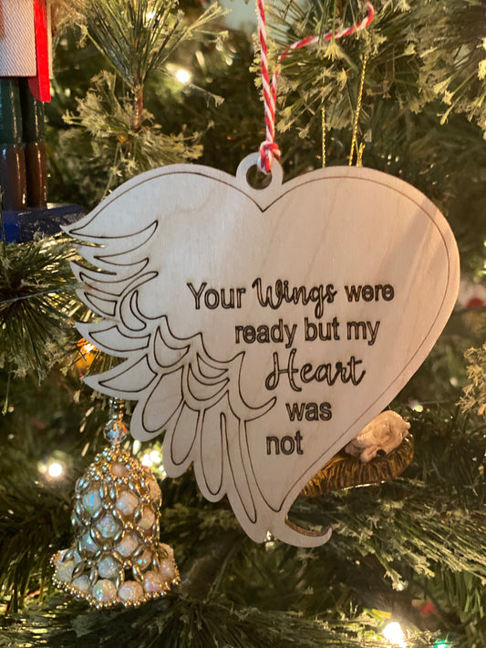 In Memory Keepsake Ornament / Christmas Ornaments Laser Cut / Wooden Blank Ornament