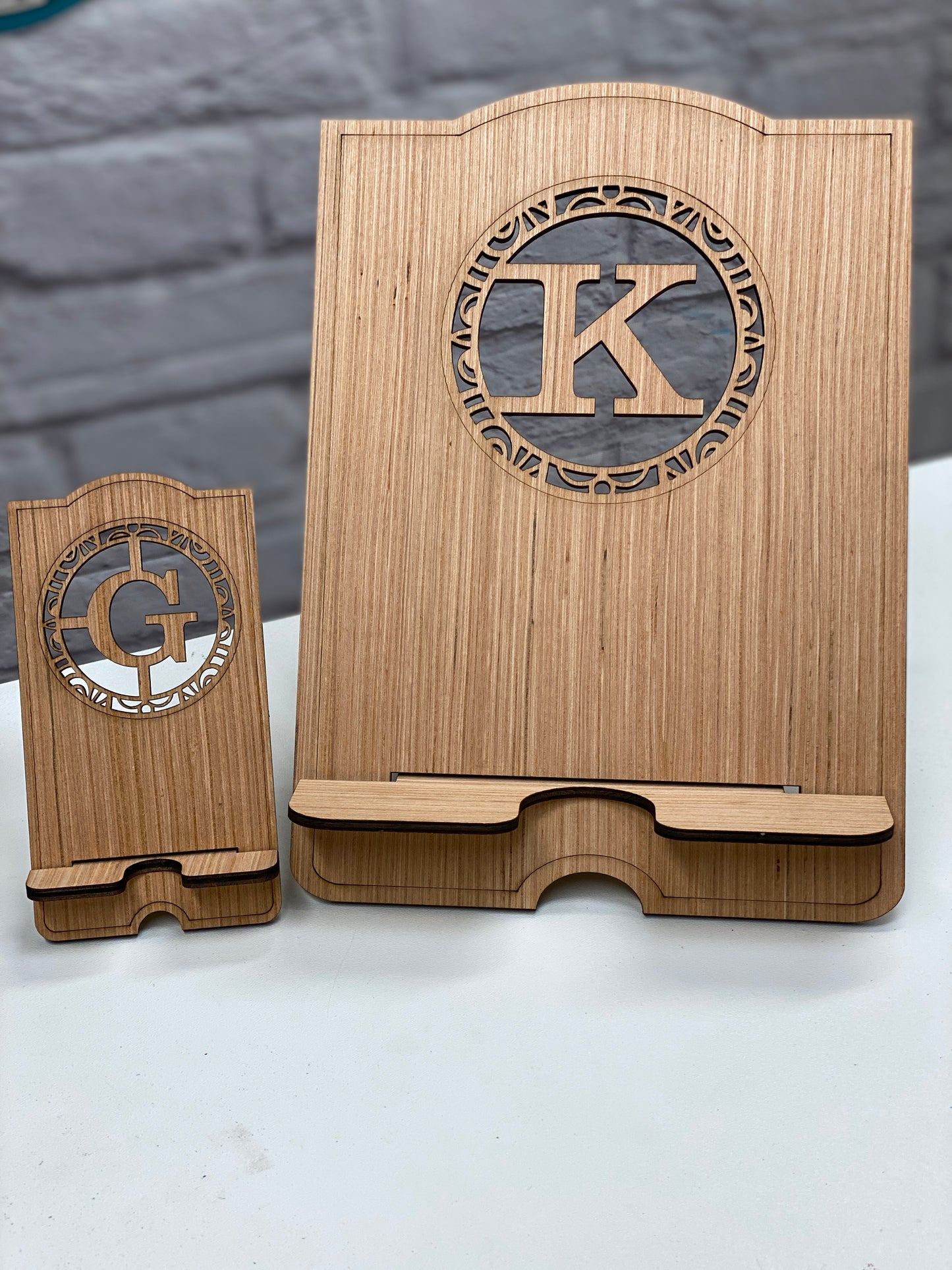 Monogram / Initial Cell Phone Stand Laser Cut Blanks