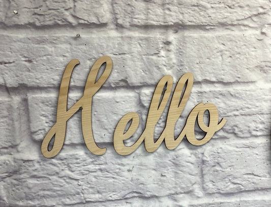 Hello / Words / Laser Wood Cut Out