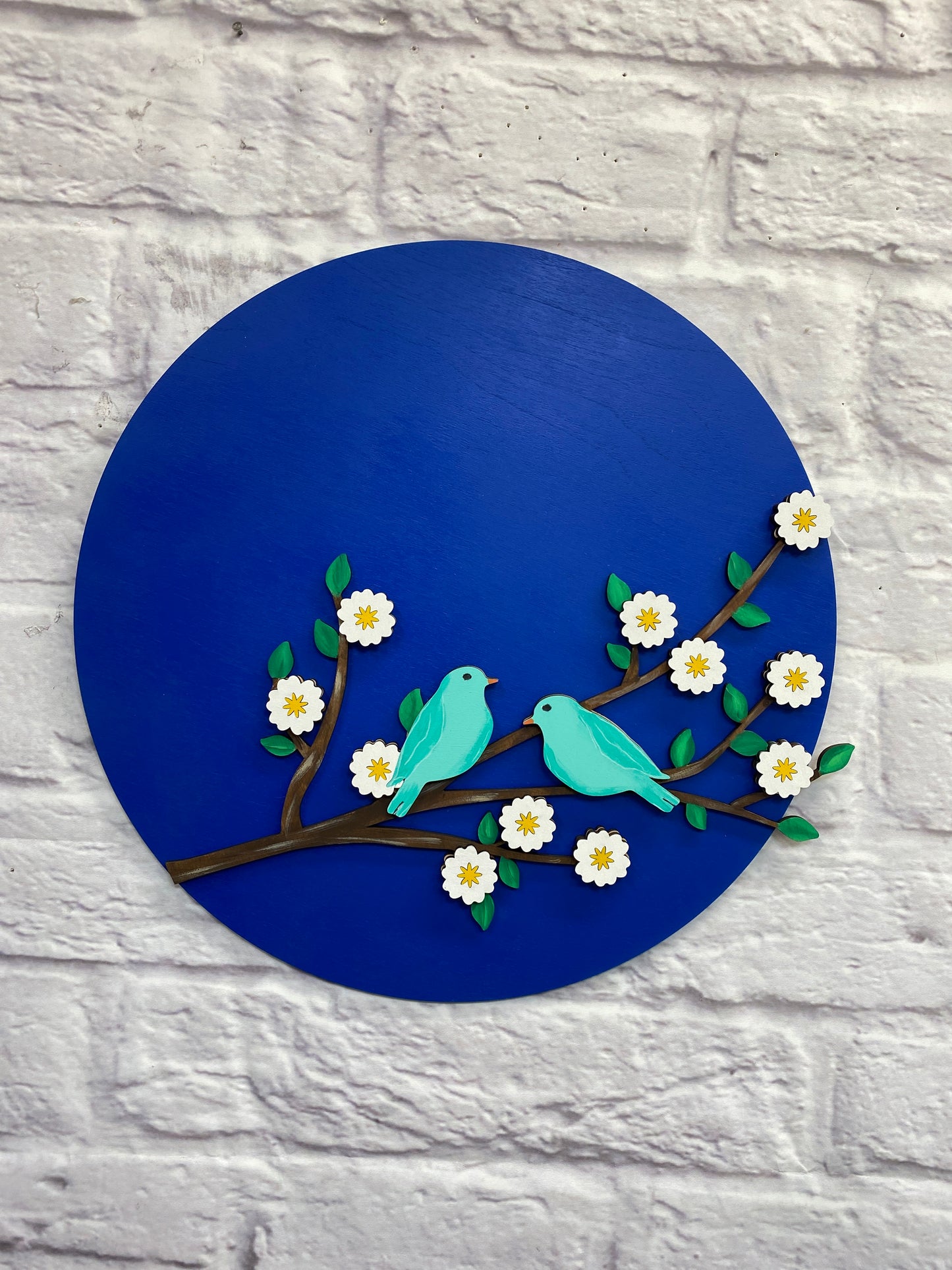 Birds on a Limb / Birds in Bloom Door Hanger / wall Decor Laser Cut Blank for DIY Project