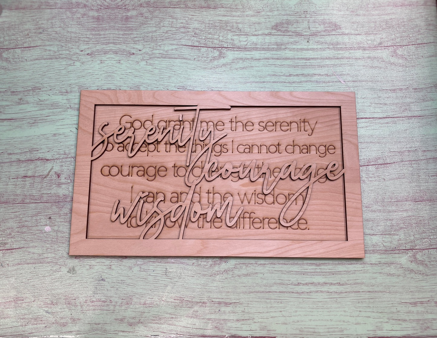 Serenity Prayer  Sign Laser Cut / Engraved Wooden Blank